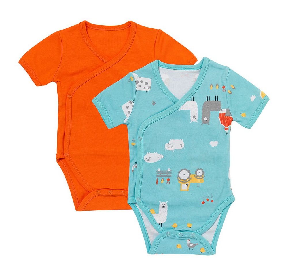 Schlummersack Langarmwickelbody Bio Baby-Wickelbodys kurzarm 2er-Pack OEKO-TEX zertifiziert von Schlummersack