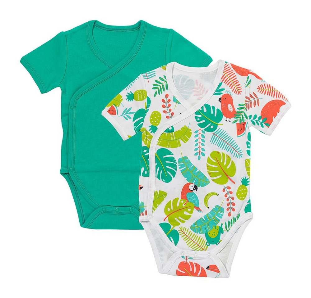 Schlummersack Langarmwickelbody Bio Baby-Wickelbodys kurzarm 2er-Pack OEKO-TEX zertifiziert von Schlummersack