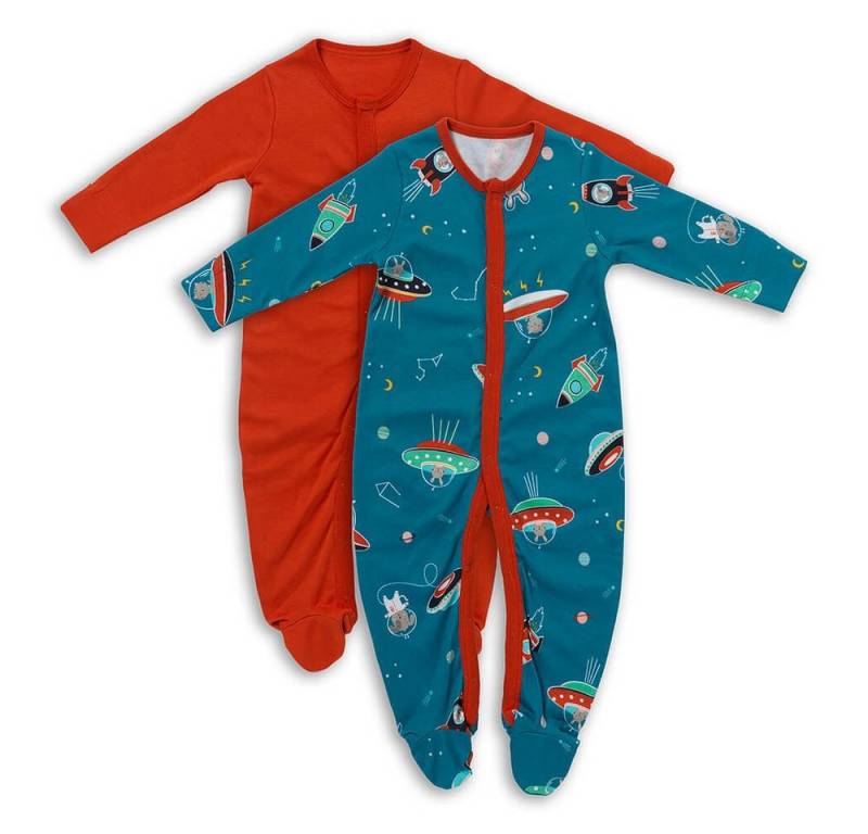 Schlummersack Schlafanzug Bio Baby-Schlafanzug langarm 2er Pack OEKO-TEX zertifiziert von Schlummersack
