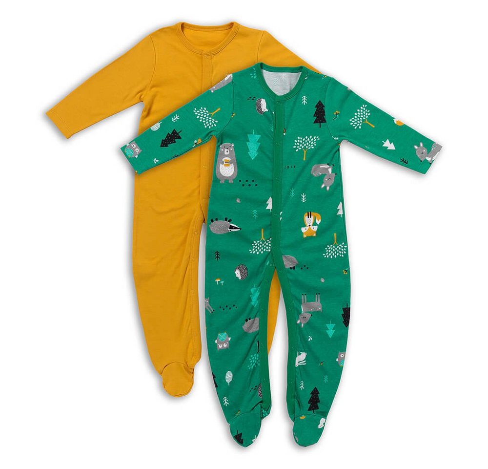 Schlummersack Schlafanzug Bio Baby-Schlafanzug langarm 2er Pack OEKO-TEX zertifiziert von Schlummersack