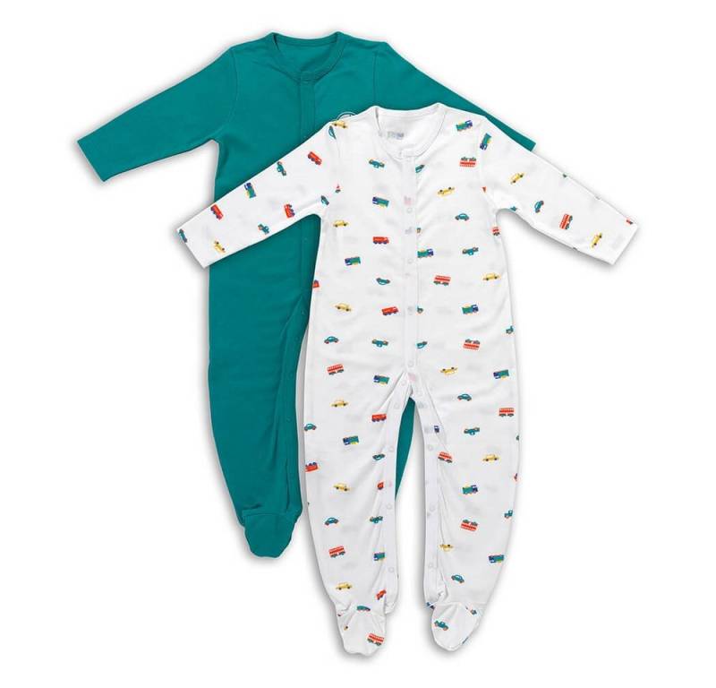 Schlummersack Schlafanzug Bio Baby-Schlafanzug langarm 2er Pack OEKO-TEX zertifiziert von Schlummersack