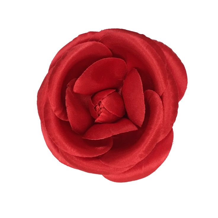 M & S Schmalberg 10 cm Camellia Blumen Brosche | Pin - Rote Seide M & S Schmalberg 10 cm Camellia Blumen Brosche | Pin - Rote Seide von SchmalbergFlowersNYC