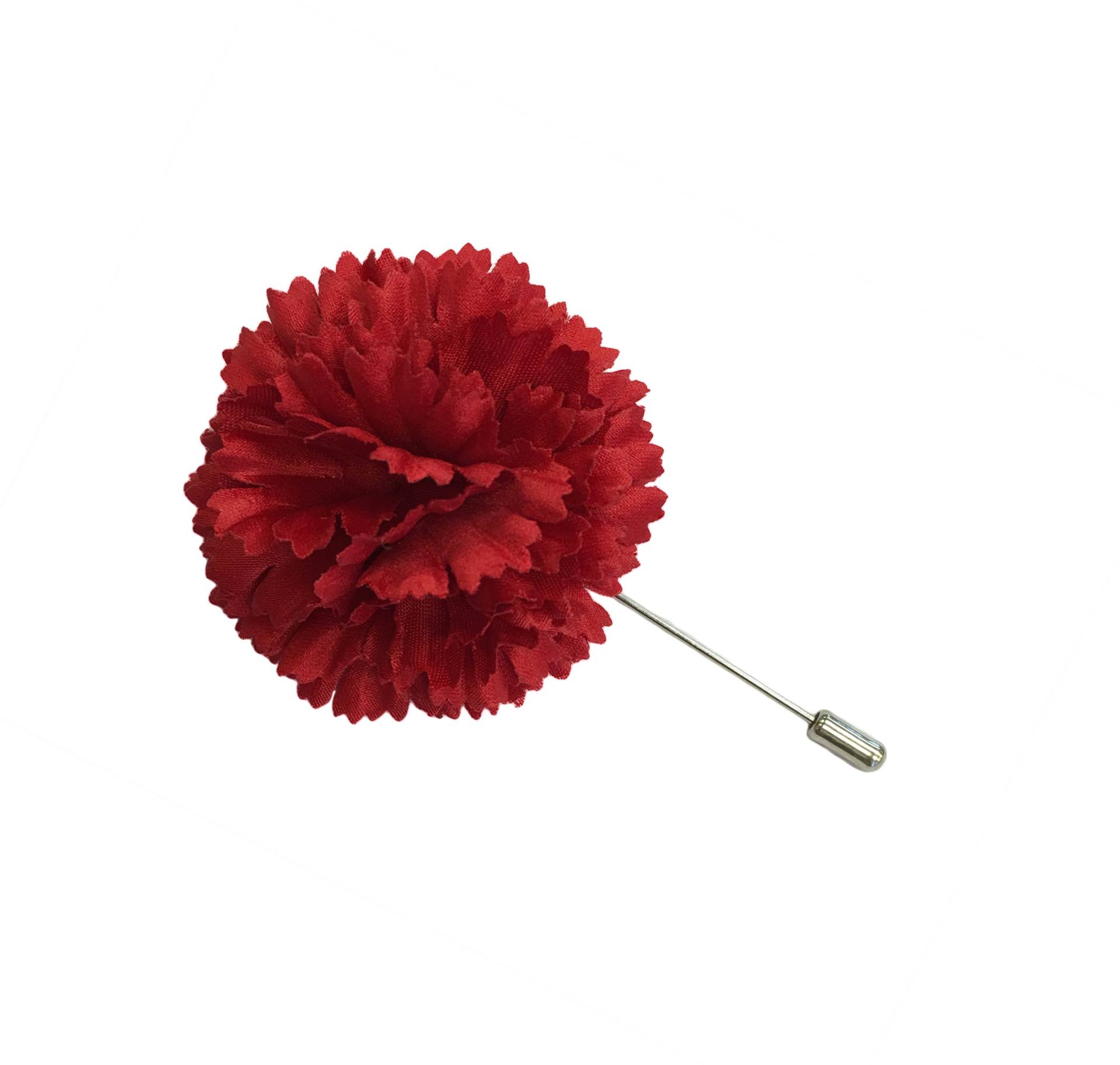 M&s Schmalberg 2"Rote Satin Nelke Brosche Herren Anstecknadel Made in Usa | Stick Pin von SchmalbergFlowersNYC