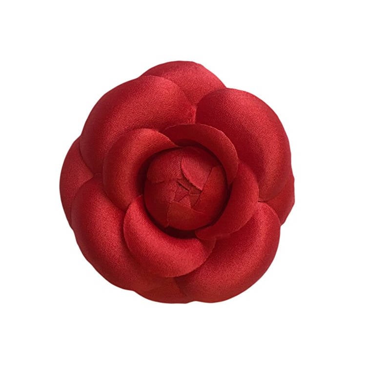 M&s Schmalberg 3"Rot Satin Camellia Brosche Anstecknadel - Made in Usa von SchmalbergFlowersNYC