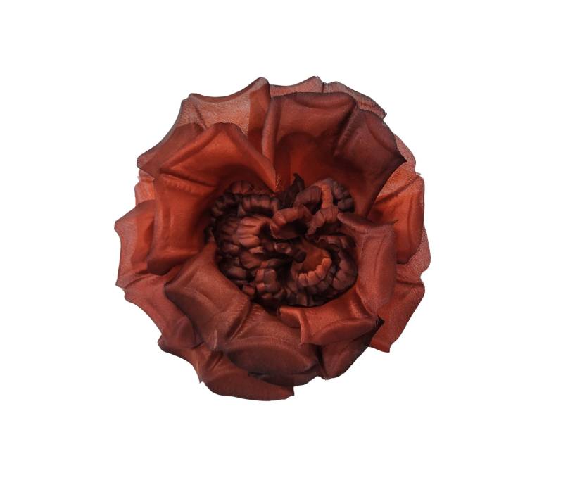 M & S Schmalberg Handgefärbte Seide, Pfingstrose, 15 cm, Mehrfarbig, Blumenbrosche von SchmalbergFlowersNYC