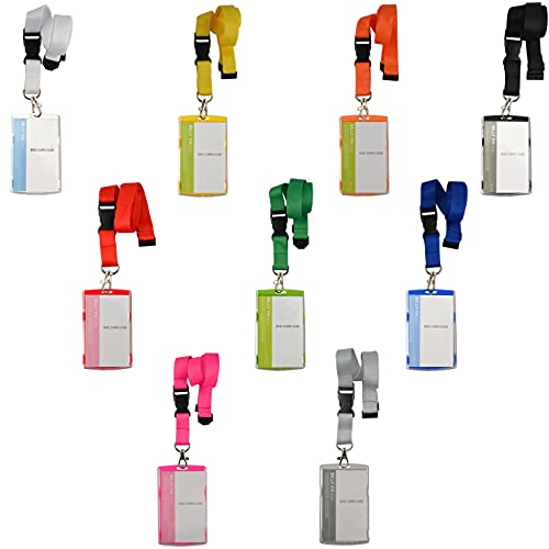 Schmalz Werbeservice Schlüsselband Lanyard mit Kartenhülle Ausweishalter Namensschild Ausweishülle Hochformat neu (blau) von Schmalz Werbeservice