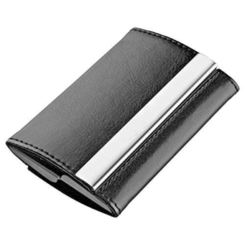 Schmalz® Visitenkartenetui Visitenkartenbox Lederoptik Aluminium 2-Fächer von Schmalz®