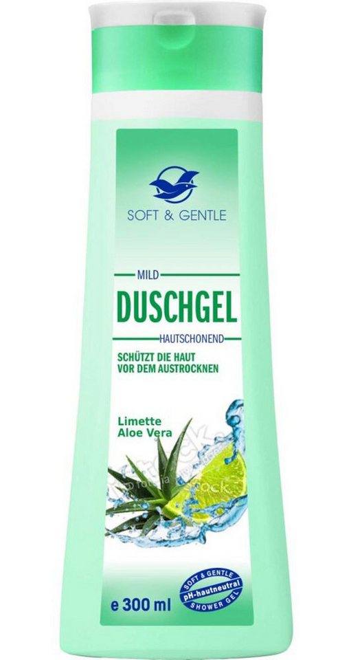 Schmees GmbH Duschgel 6x Soft&Gentle Duschgel 300ml Limette Aloe Vera Körperpflege von Schmees GmbH