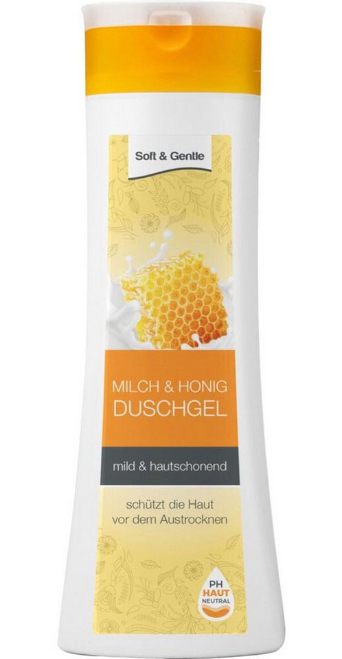 Schmees GmbH Duschgel 6x Soft&Gentle Duschgel 300ml Milch Honig Körperpflege Damen Frauen von Schmees GmbH