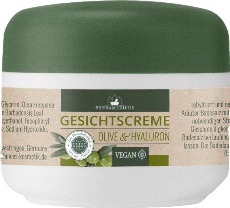 Schmees GmbH Körpercreme 12x Herbamedicus Gesichtscreme 50ml Olive Hyaluron Tagespflege Nacht, 12-tlg. von Schmees GmbH