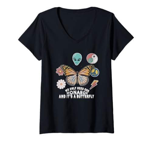 Damen Schmetterling Tshirt Frauen Mädchen Männer Boho Politik T-Shirt mit V-Ausschnitt Damen Schmetterling Tshirt Frauen Mädchen Männer Boho Politik T-Shirt mit V-Ausschnitt von Schmetterling TShirt Frauen Mädchen Männer Boho