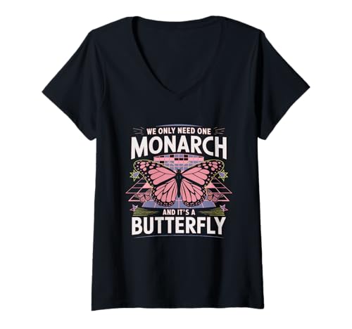 Damen Schmetterling Tshirt Frauen Mädchen Männer Boho Politik T-Shirt mit V-Ausschnitt von Schmetterling TShirt Frauen Mädchen Männer Boho