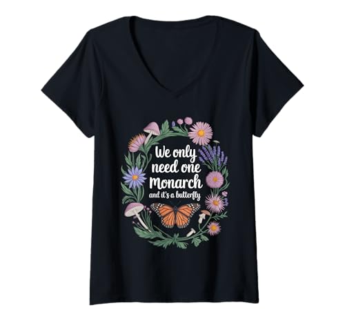 Damen Schmetterling Tshirt Frauen Mädchen Männer Boho Politik T-Shirt mit V-Ausschnitt von Schmetterling TShirt Frauen Mädchen Männer Boho