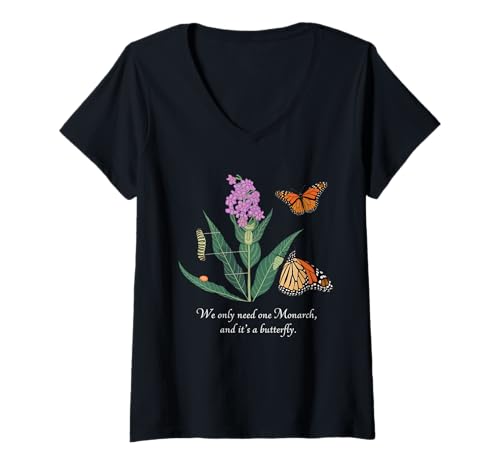 Damen Schmetterling Tshirt Frauen Mädchen Männer Boho Politik T-Shirt mit V-Ausschnitt von Schmetterling TShirt Frauen Mädchen Männer Boho