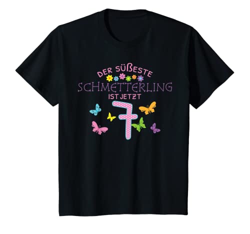 Kinder 7.Geburtstag der süßeste Schmetterling ist jetzt 7 Jahre alt T-Shirt Kinder 7.Geburtstag der süßeste Schmetterling ist jetzt 7 Jahre alt T-Shirt von Schmetterling & Kinder Geburtstags Party Geschenk