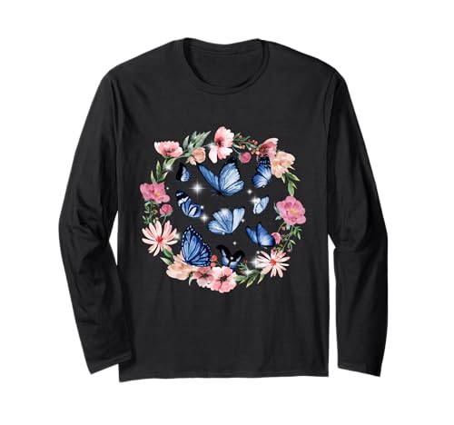 Frühling Sommer Garten Schmetterlinge Insekten Natur Frauen Langarmshirt von Schmetterlinge Natur Insekten