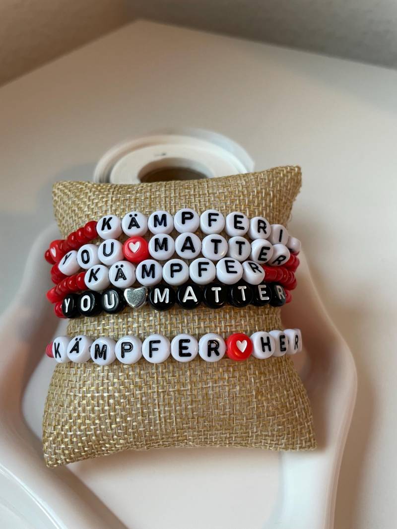 Armband Rot You Matter Kämpfer Kämpferin Fighter von SchmetterlingsMUT