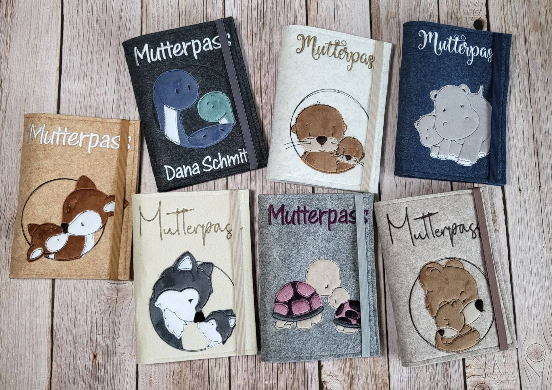 Mutterpass Hülle Filz Junge Mädchen Schwangerschaft Geburt von SchmubiHandmade