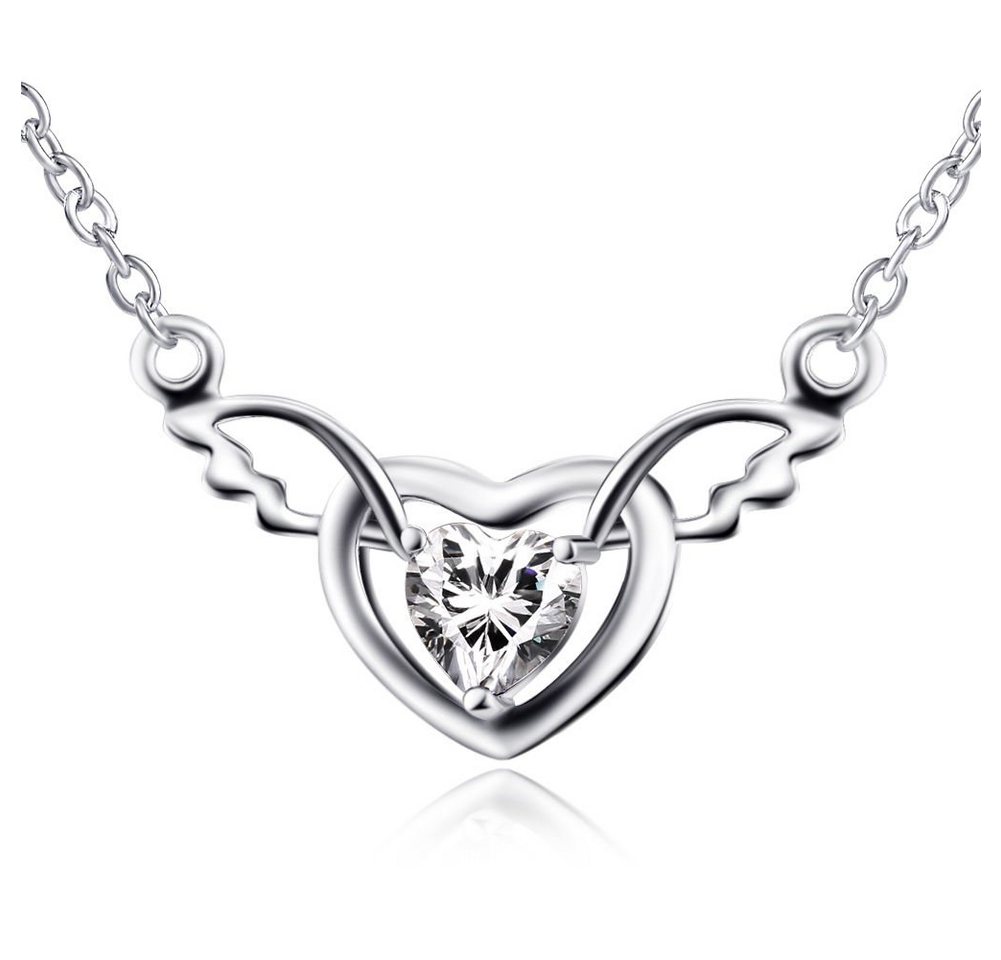 Schmuck-Elfe Collier Engelsflügel little heart classic, 925 Sterling Silber von Schmuck-Elfe