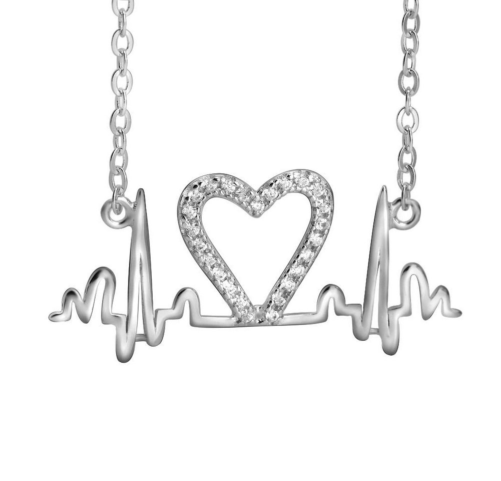 Schmuck-Elfe Collier Love Puls, 925 Sterling Silber von Schmuck-Elfe