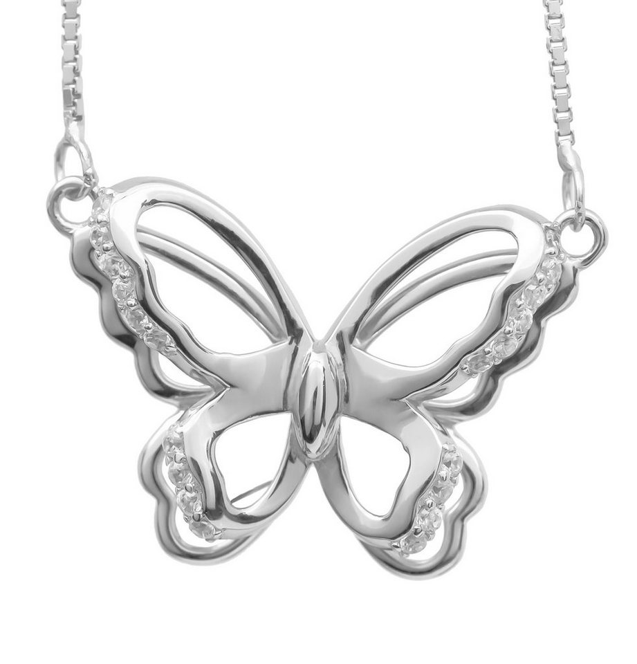 Schmuck-Elfe Collier Schmetterling 3D, 925 Sterling Silber von Schmuck-Elfe