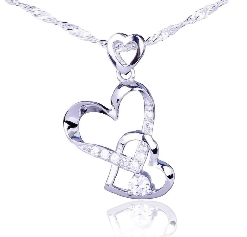 Schmuck-Elfe Kette mit Anhänger Herzilein, 925 Sterling Silber von Schmuck-Elfe