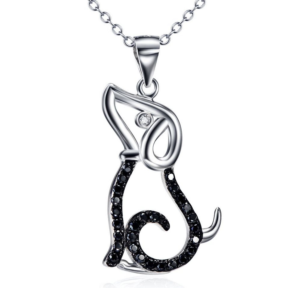 Schmuck-Elfe Kette mit Anhänger Hund Doggy, 925 Silber von Schmuck-Elfe