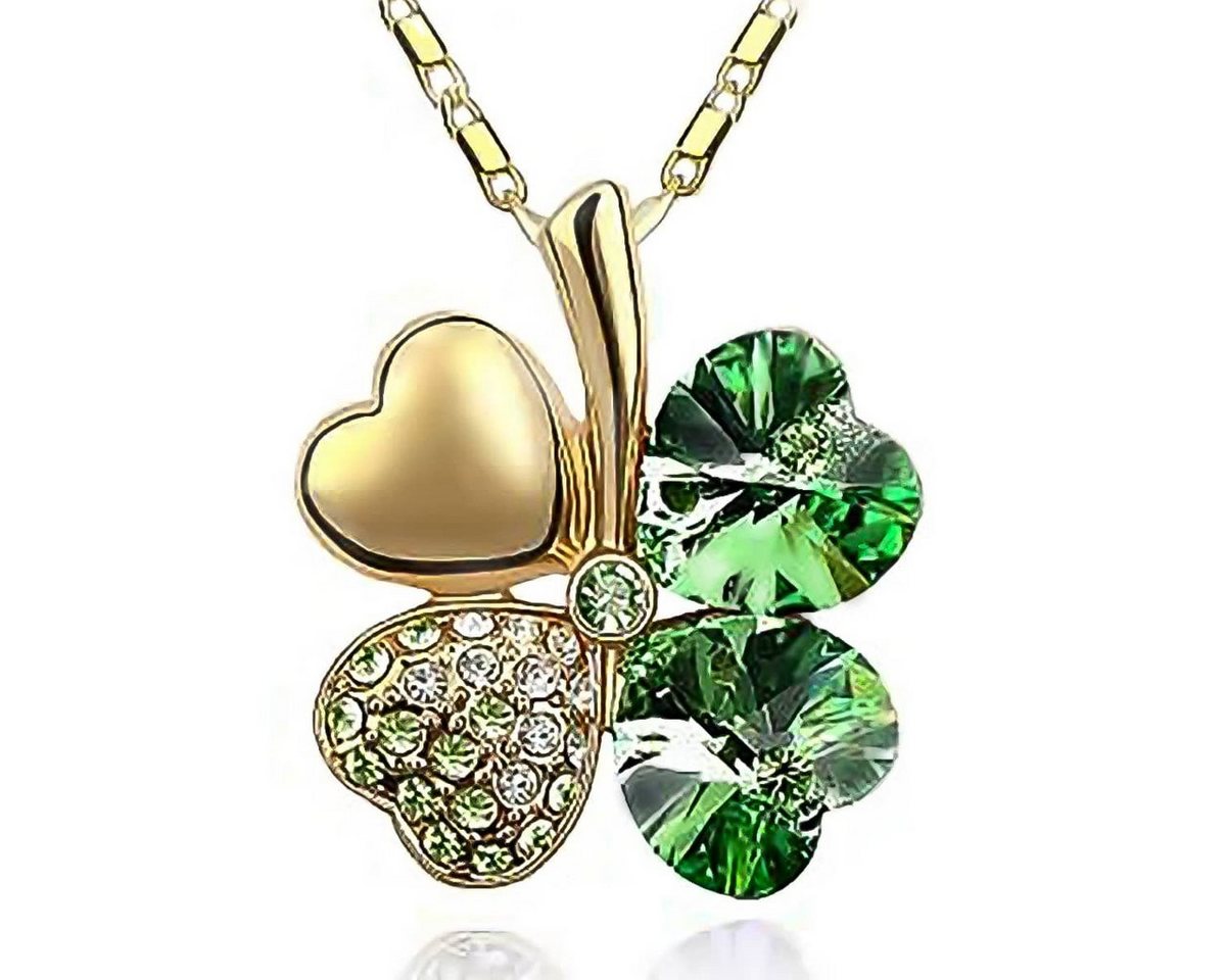 Schmuck-Elfe Kette mit Anhänger Kleeblattanhänger Luxus von Schmuck-Elfe