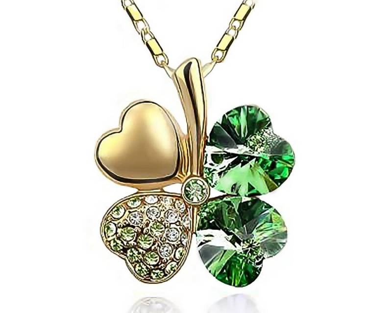 Schmuck-Elfe Kette mit Anhänger Kleeblattanhänger Luxus von Schmuck-Elfe