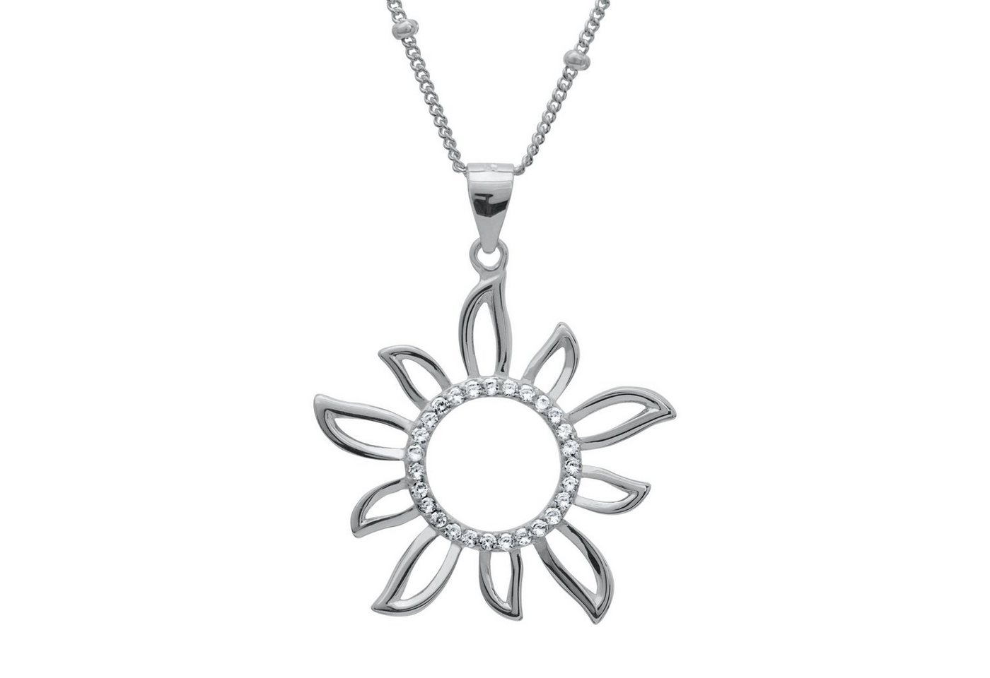 Schmuck-Elfe Kette mit Anhänger Sol Miracle, 925 Silber von Schmuck-Elfe