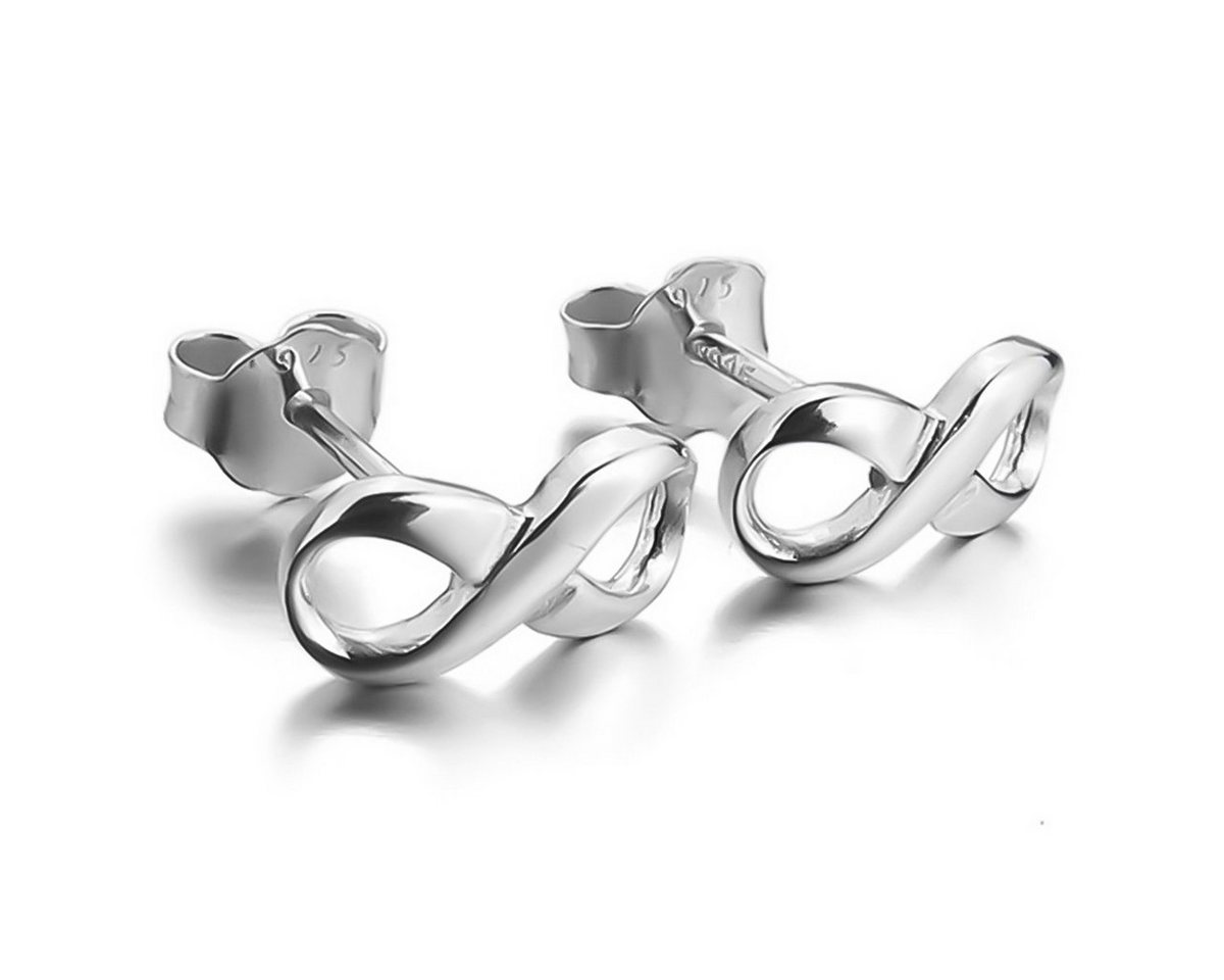 Schmuck-Elfe Paar Ohrstecker Infinity, 925 Sterling Silber von Schmuck-Elfe