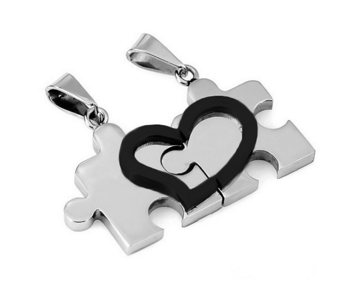 Schmuck-Elfe Partnerkette Puzzle Herz Eleganz (Set), 4tlg. Set von Schmuck-Elfe