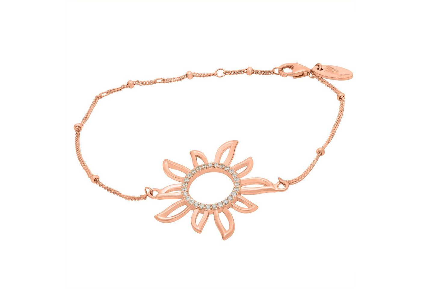 Schmuck-Elfe Silberarmband Sol Summer Breeze, 925 Silber rosévergoldet von Schmuck-Elfe