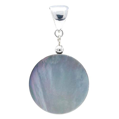 Anhänger aus echtem Perlmutt Disk Ø20mm & 925 Silber rund flach schlicht Halsschmuck Anhänger aus echtem Perlmutt Disk Ø20mm & 925 Silber rund flach schlicht Halsschmuck von Schmuck-Krone - Edelsteinschmuck