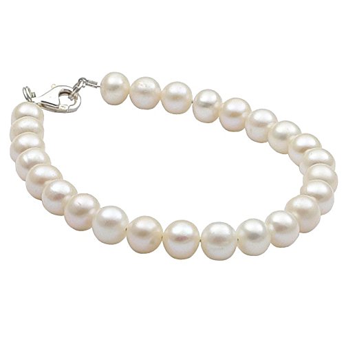 Schmuck Krone Armband aus Süßwasser Zuchtperlen creme weiß Perlenarmband klassisch elegant Hochzeit von Schmuck Krone