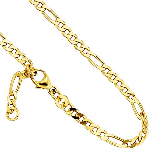 Schmuck Krone Fußkettchen Fußkette Figarokette aus 333 Gold Gelbgold 23-25cm Fußschmuck von Schmuck Krone