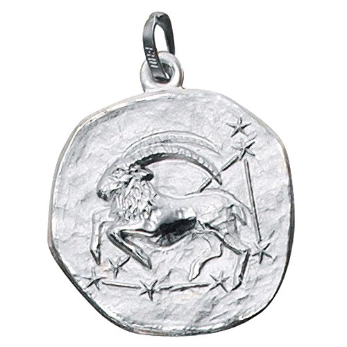 Sternzeichen Steinbock - Anhänger aus 925 Echt Silber Sterlingsilber Unisex von Schmuck Krone