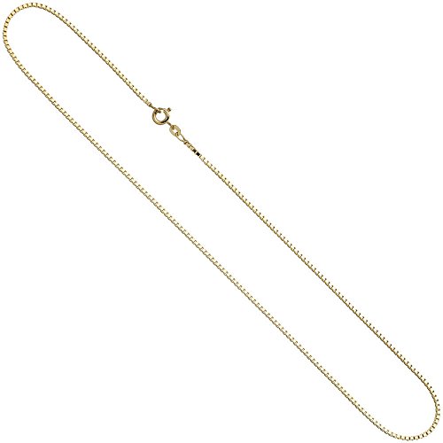 1,0mm Venezianerkette Collier 585 Gelbgold Gold Kette Halskette 45cm Goldkette von Schmuck Krone
