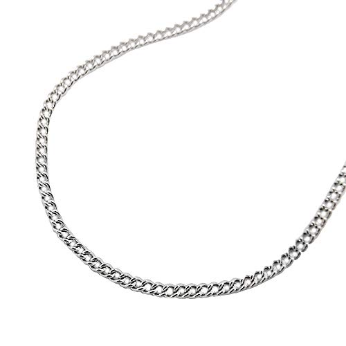 Schmuck Krone 1,4mm Kette Collier Panzerkette aus glänzendem Edelstahl Halsschmuck, 45cm von Schmuck Krone