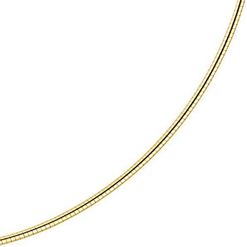 1,6mm Halsreif Omegareif Omegakette, 585 Gold Gelbgold, Goldkette, 50cm von Schmuck Krone