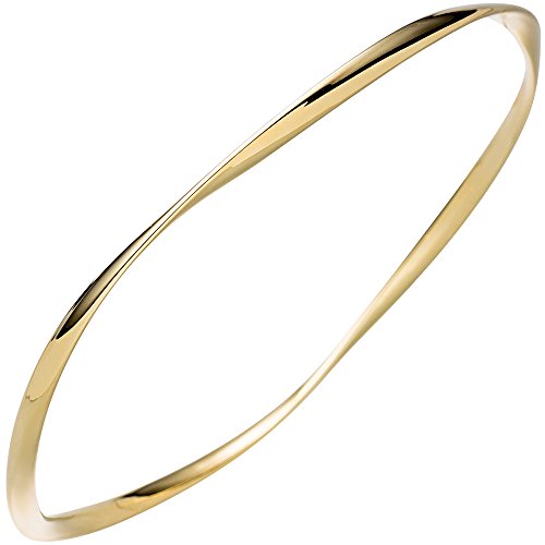 3mm Armreif Armband Armschmuck aus 925 Silber in Gelbgold vergoldet verdreht von Schmuck Krone