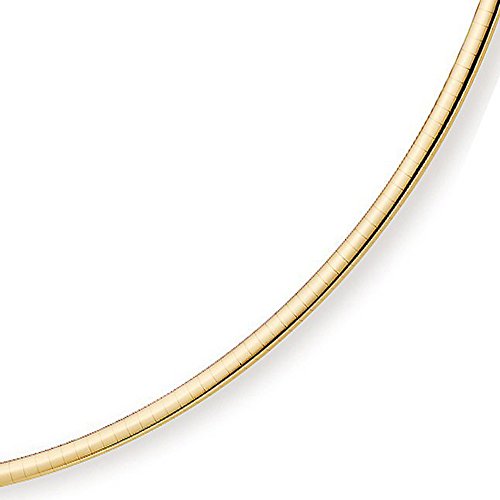 3mm Halsreif Collier Omegareif Omegakette 585 Gold Gelbgold Goldkette 45cm Damen von Schmuck Krone