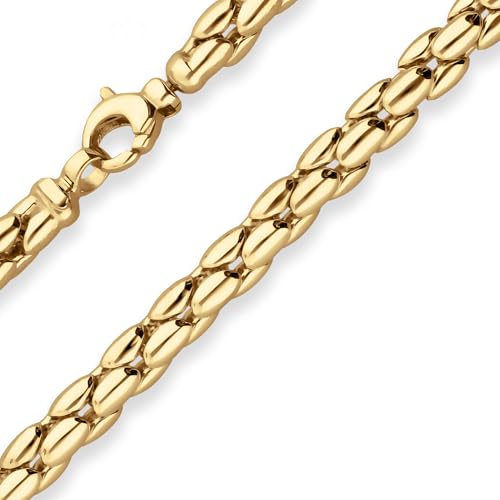 6mm Armband Fantasiekette Goldarmband Armschmuck aus 585 Gold Gelbgold matt 20cm von Schmuck Krone