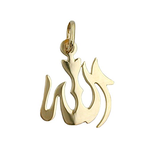 Amulett Kettenanhänger Allah 14Kt 585 Gold Gelbgold NEU Halsschmuck Unisex von Schmuck Krone