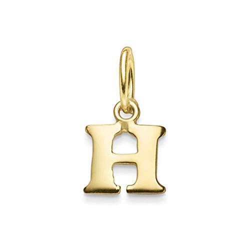 Anhänger Buchstabe H aus 585 Gold Gelbgold 11x6mm Halsschmuck schlicht von Schmuck Krone