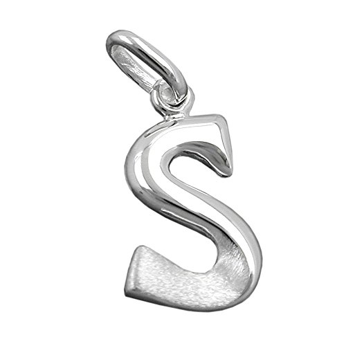 Anhänger Buchstabe S aus 925 Sterling Silber Kettenanhänger für Damen von Schmuck Krone