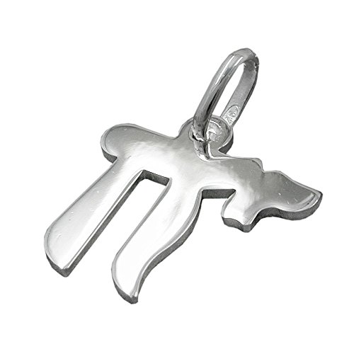 Anhänger hebräisches Chai-Symbol aus echtem 925 Silber Unisex Silberanhänger Anhänger hebräisches Chai-Symbol aus echtem 925 Silber Unisex Silberanhänger von Schmuck Krone