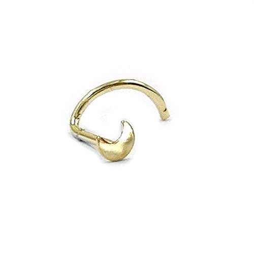 Nasenstecker Nasenpiercing kleiner Mond 585 Gold Gelbgold Damen Goldpiercing von Schmuck Krone
