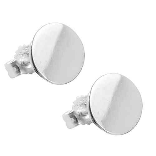 Ohrstecker 8mm runde Plättchen glänzend 925 Silber Ohrschmuck von Schmuck Krone