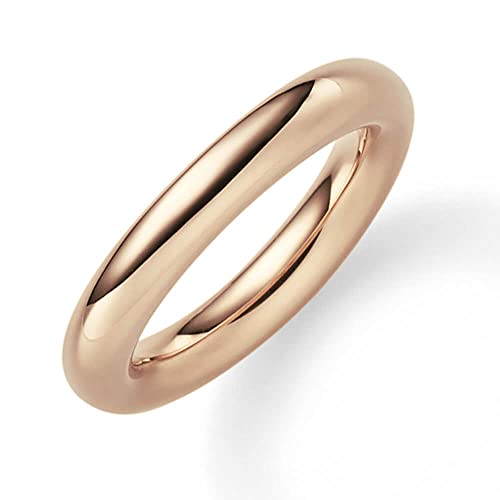 Ring aus 585 Gold Rotgold Breite 4mm glänzend schlicht Fingerring Goldring, Ringgröße:Innenumfang 52mm ~ Ø16.6mm von Schmuck Krone